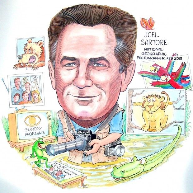Joel Sartore caricature